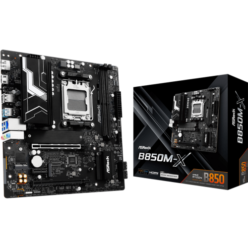 Placa de baza ASRocK B850M-X, AMD B850, Socket AM5, mATX