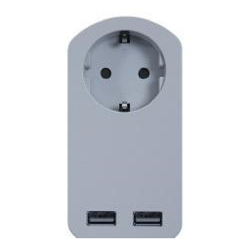 Priza Bachmann B919.024, 1 x Schuko, 2 x USB-A, White