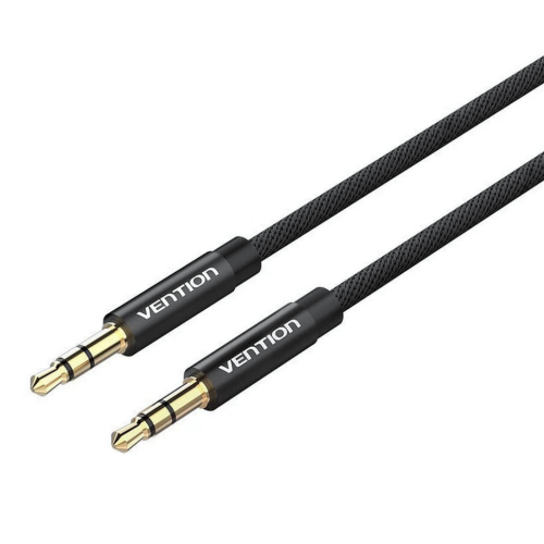 Cablu audio Vention, Jack 3.5mm (T) la Jack 3.5mm (T), 2m, AWG 29, PVC, negru, 