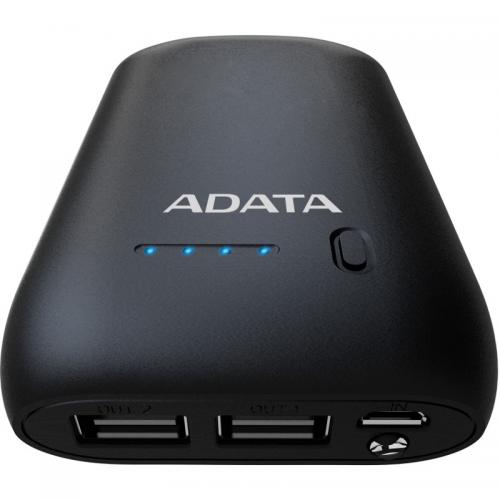 Baterie portabila ADATA P10050V, 10050mAh, 2 x USB, Black