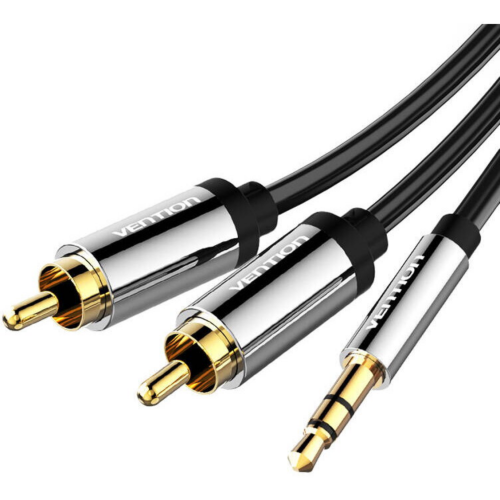 Vention, Jack 3.5mm (T) la 2 x RCA (T), 3m, AWG 29, PVC, negru, 