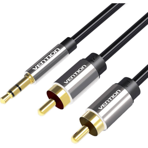 Vention, Jack 3.5mm (T) la 2 x RCA (T), 3m, AWG 29, PVC, negru, 