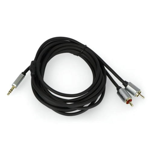 Vention, Jack 3.5mm (T) la 2 x Jack 3.5mm (M), 5m, AWG 29, PVC, negru, 