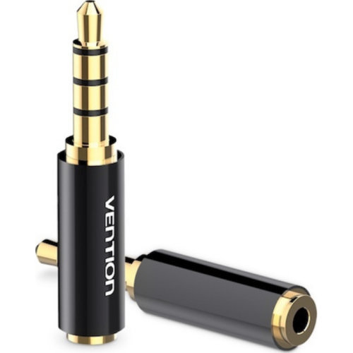 Adaptor audio Vention, Jack M-Jack m 3.5mm-2.5mm, , aluminiu, Camasa PVC, negru, 