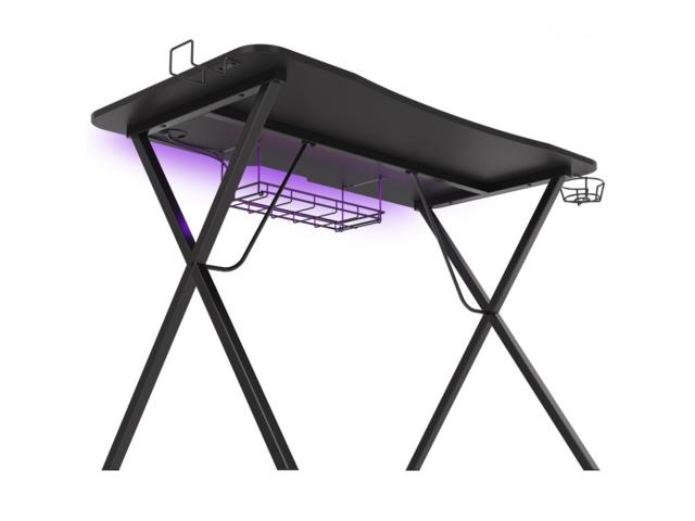 Birou gaming Natec Genesis Holm 200, RGB LED, Black