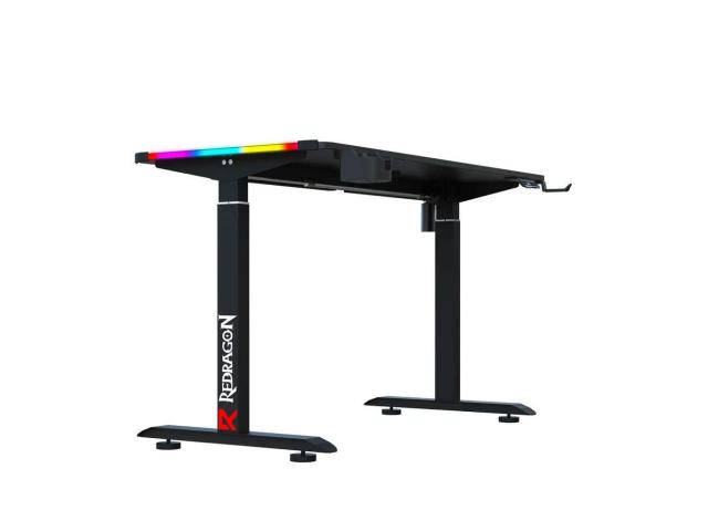 Birou gaming reglabil electric pe inaltime Redragon GD-3330-M negru iluminare RGB
