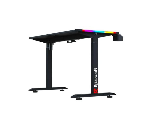 Birou gaming reglabil electric pe inaltime Redragon GD-3330-M negru iluminare RGB