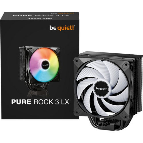 Cooler procesor Be quiet! Pure Rock 3 LX, ARGB LED, 120 mm, Black