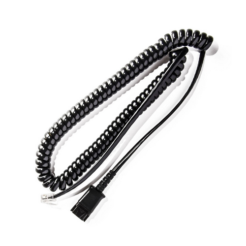 Cablu casti V7 BL-02+P, PLX QD -  RJ-11, 2 m, Black
