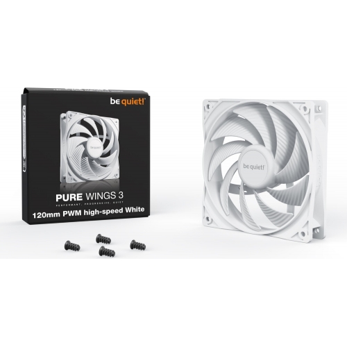 Ventilator Be quiet! Pure Wings 3 PWM High-Speed White, 120mm