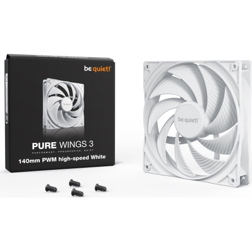 Ventilator Be quiet! Pure Wings 3 PWM High-Speed White, 140mm