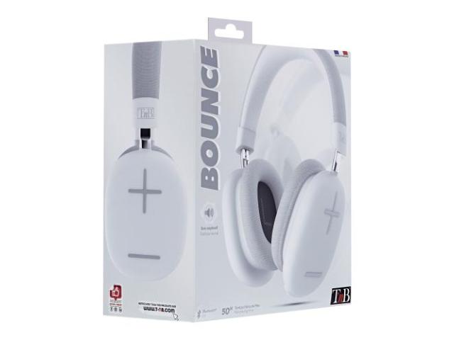 Casti cu microfon TnB BOUNCE, Bluetooth/3.5mm jack, White-Gray