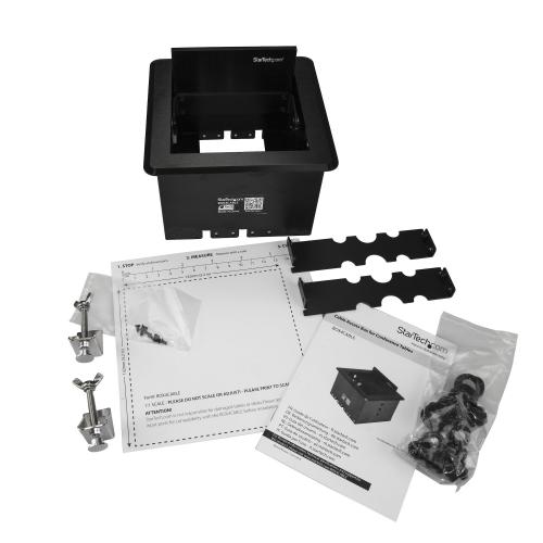 Organizator cabluri Startech BOX4CABLE, Black