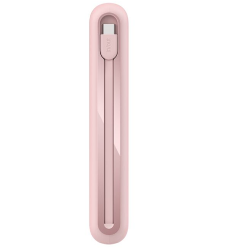 20K PD30W INTEGRATED USB-C/CABLE POWER BANK PINK