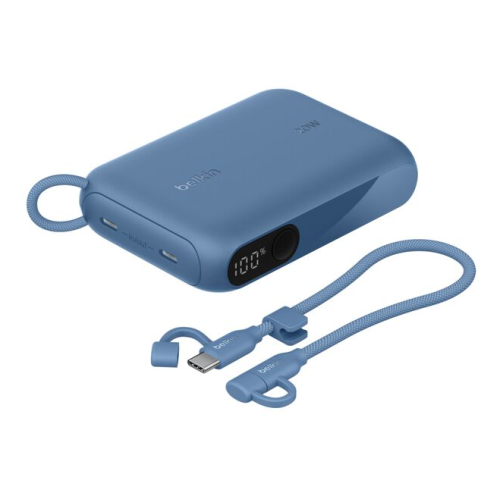 BOOSTCHARGE POWER DELIVERY POWE/MIT DISPLAY 10.000MAH 20 W BLAU