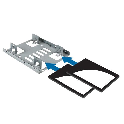 Adaptor SSD/HDD Startech BRACKET25X2, 2.5inch in 3.5inch, Silver