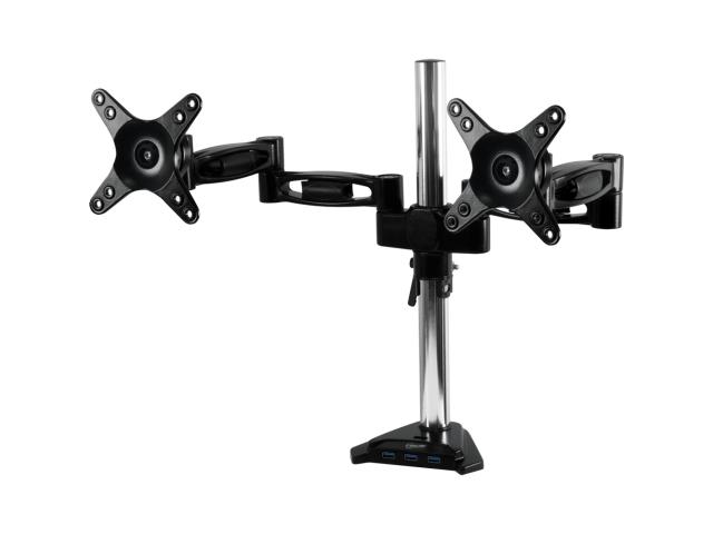 Suport Arctic Z2 Pro cu hub USB pentru 2 monitoare, Black