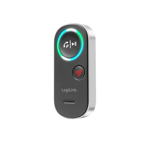 RECEIVER audio Logilink, conec prin Jack 3.5mm, dist max 10m, BT v5.4, ac. 150mAh, pana la 12 ore, card microSD, indicator LED, ant int, black 