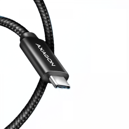 Cablu de date Axagon BUCM2-CM15AB, USB-C male - USB-C male, 1.5m, Black