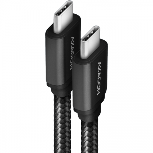 Cablu de date Axagon BUCM3-CM15AB, USB Tip C - USB Tip C, 1.5m, Black