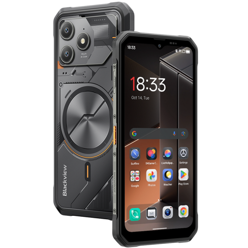 Blackview FORT100 LTE 6.56-inch HD+ 1612x720 90Hz 8+128GB MT Helio G81 Octa-Core 2.0GHz 13MP Front 16MP Rear NFC MIL-STD-810H 5000mAh Fingerprint  Android 16 Cosmic Black