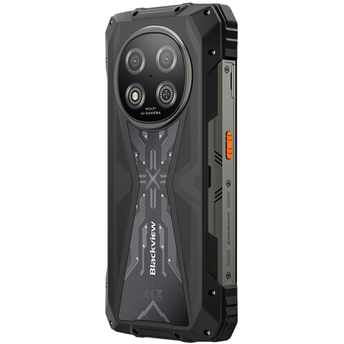 Blackview ROCK 2 5G 6.67-inch HD+ 1640x720 120Hz 12+256GB Unosoc T8100 Octa-Core 2.2GHz 13MP Front 16MP Rear NFC FG MIL-STD-810H 15000mAh Fingerprint  Android 16 Black