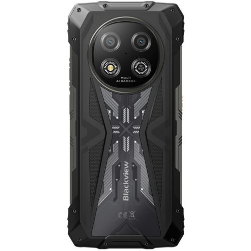 Blackview ROCK 2 5G 6.67-inch HD+ 1640x720 120Hz 12+256GB Unosoc T8100 Octa-Core 2.2GHz 13MP Front 16MP Rear NFC FG MIL-STD-810H 15000mAh Fingerprint  Android 16 Black