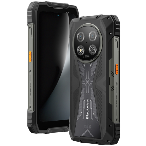 Blackview ROCK 2 5G 6.67-inch HD+ 1640x720 120Hz 12+256GB Unosoc T8100 Octa-Core 2.2GHz 13MP Front 16MP Rear NFC FG MIL-STD-810H 15000mAh Fingerprint  Android 16 Black