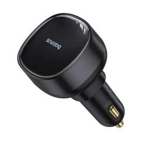 Incarcator auto Baseus Enjoyment Pro, 1 x USB-C, 1 x USB-A, 60 W, Black