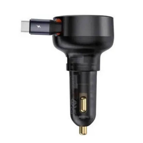 Incarcator auto Baseus Enjoyment Pro, 1 x USB-C, 1 x USB-A, 60 W, Black