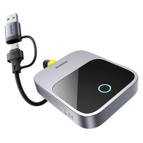 Adaptor autor Baseus Carplay pentru iPhone, USB-C/USB-A, Space Grey
