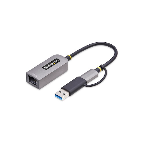Placa de retea Startech C21GA-USB-ETHERNET, RJ45, USB-A/USB-C, Gray