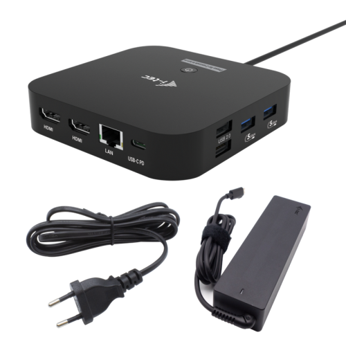 i-tec USB-C 2x HDMI Dock 100W/PD 100W + i-tec Charger 100W