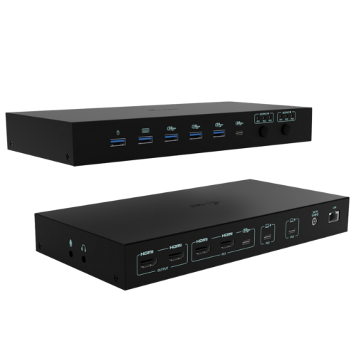 I-TEC USB-C KVM DOCKING STATION/FOR 3 HOSTS DUAL DISPLAY POWER D