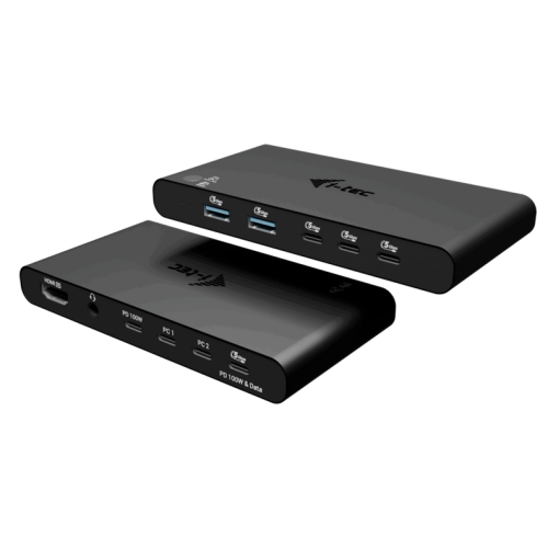 I-TEC KVM HDMI DOCK FOR 2 HOSTS/POWER DELIVERY 2X 100W