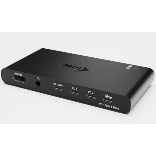I-TEC KVM HDMI DOCK FOR 2 HOSTS/POWER DELIVERY 2X 100W