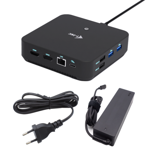 i-tec USB-C 1xDP 2x HDMI Dock/PD 100W + i-tec Charger 100W