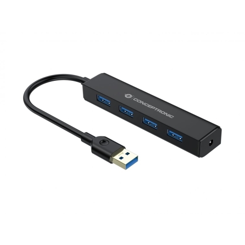 Hub USB Conceptronic C4PUSB3, 4 x USB-A 3.0, Black