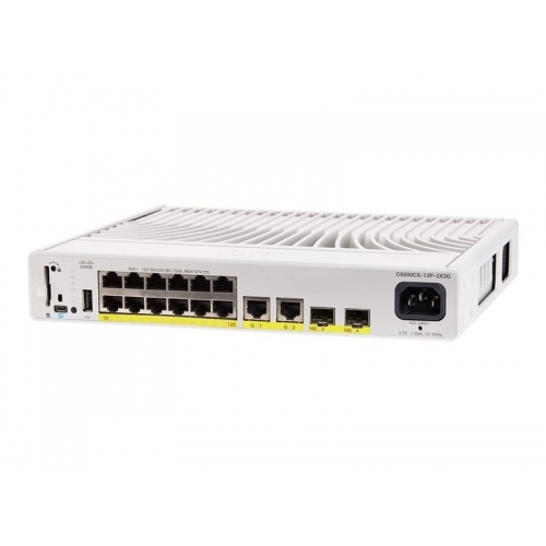 Switch Cisco Catalyst C9200CX-12P-2XGH-E, 12 porturi, PoE+