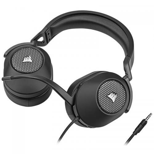 Casti cu microfon Corsair HS65 Surround, 3.5mm jack/USB-A, Carbon