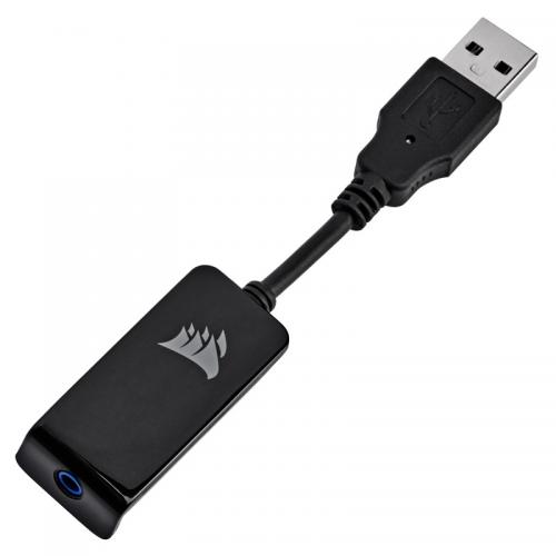 Casti cu microfon Corsair HS65 Surround, 3.5mm jack/USB-A, Carbon