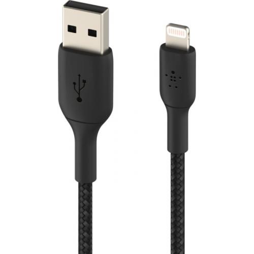 Cablu de date Belkin Boost Charge Braided, USB 2.0 - Lightning, 1m, Black
