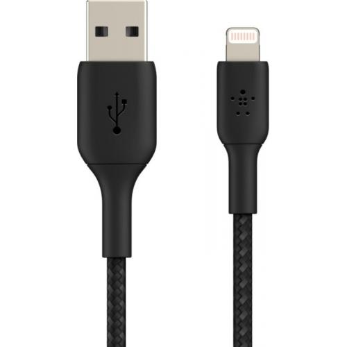Cablu de date Belkin Boost Charge Braided, USB 2.0 - Lightning, 1m, Black