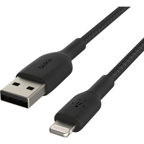 Cablu de date Belkin Boost Charge Braided, USB 2.0 - Lightning, 1m, Black