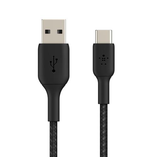 Cablu de date Belkin Boost Charge Braided, USB 2.0 - US-C, 1m, Black