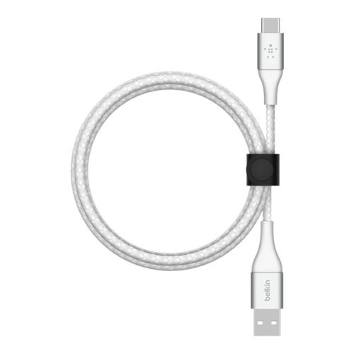 Cablu de date Belkin Boost Charge Braided, USB 2.0 - USB-C, 1m, White
