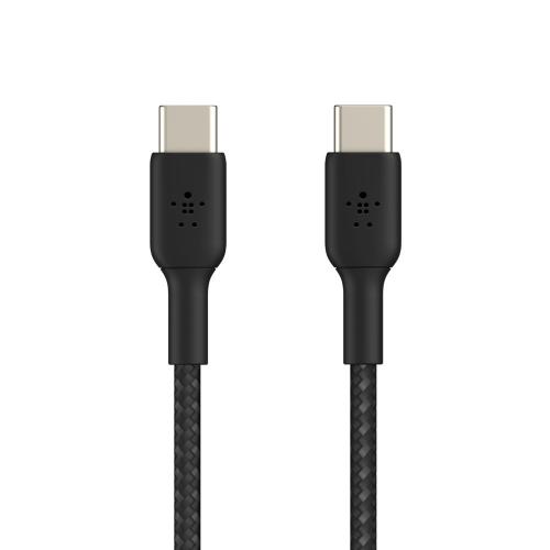 Cablu de date Belkin Boost Charge Braided, USB Tip C - USB Tip C, 1m, Black