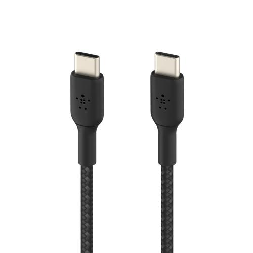 Cablu de date Belkin Boost Charge Braided, USB Tip C - USB Tip C, 1m, Black