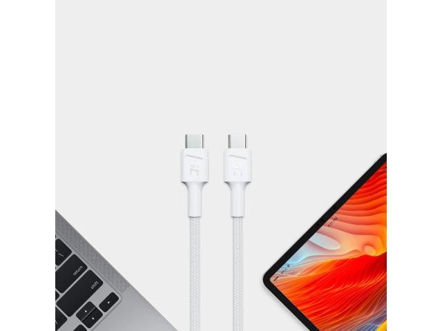 Cable White USB-C Type C 1,2m Green Cell PowerStream with fast charging Power Delivery 60W, Ultra Charge, Quick Charge 3.0