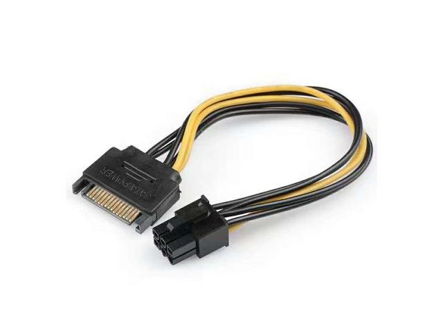 Cablu alimentare SATA tata la PCI-E 6 pini, 20cm OEM HCT93243